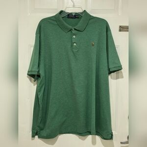 Ralph Lauren Polo Shirt Short Sleeve Green Embroidered Logo Men's XXL